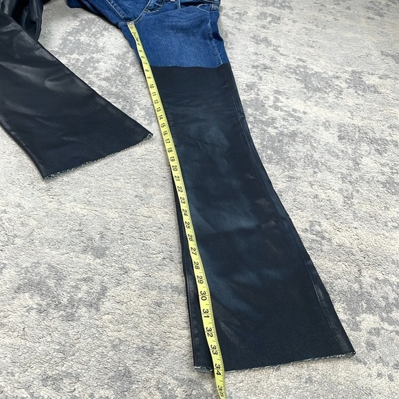 New L’Agence Ruth High Rise Straight Jeans in Magnolia Black Coated 2 Tone Sz 23 - Picture 12 of 15